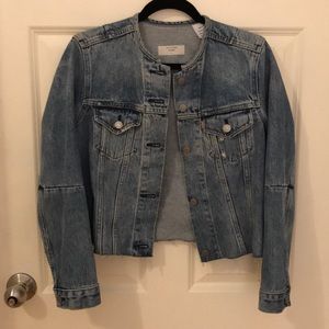 Levi’s ‘Altered Trucker’ Cropped Collarless Jacket
